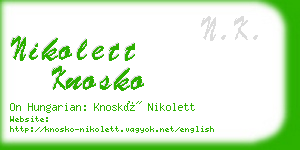 nikolett knosko business card